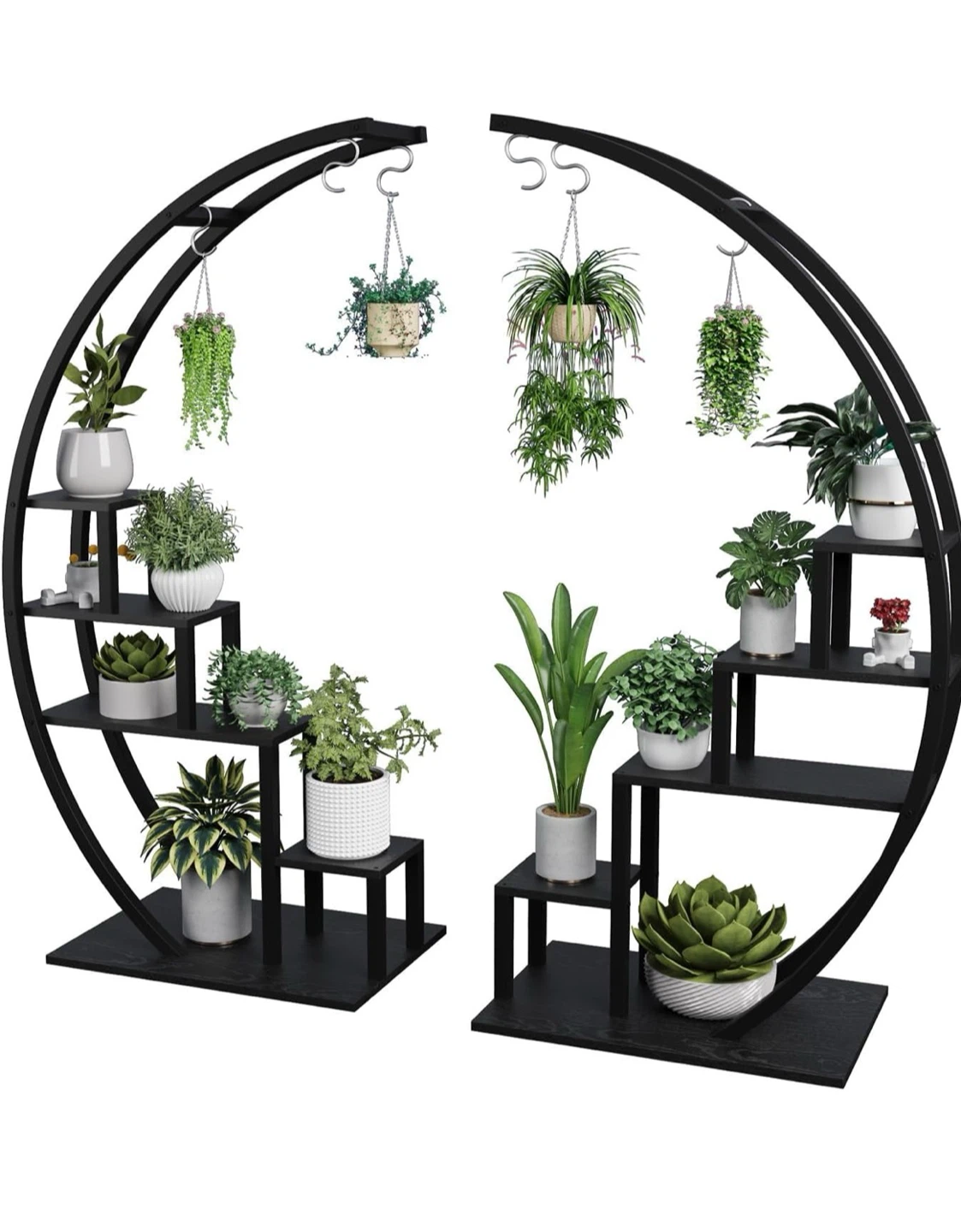 FREE Black Moon-Shaped Plant Stand Set - photo 3
