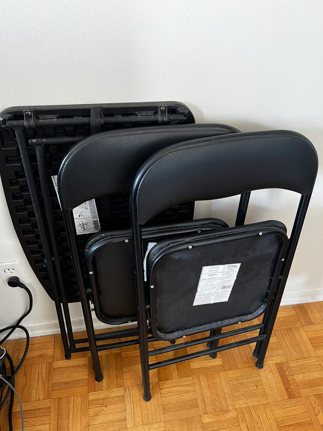 Mainstays Black Folding Chairs