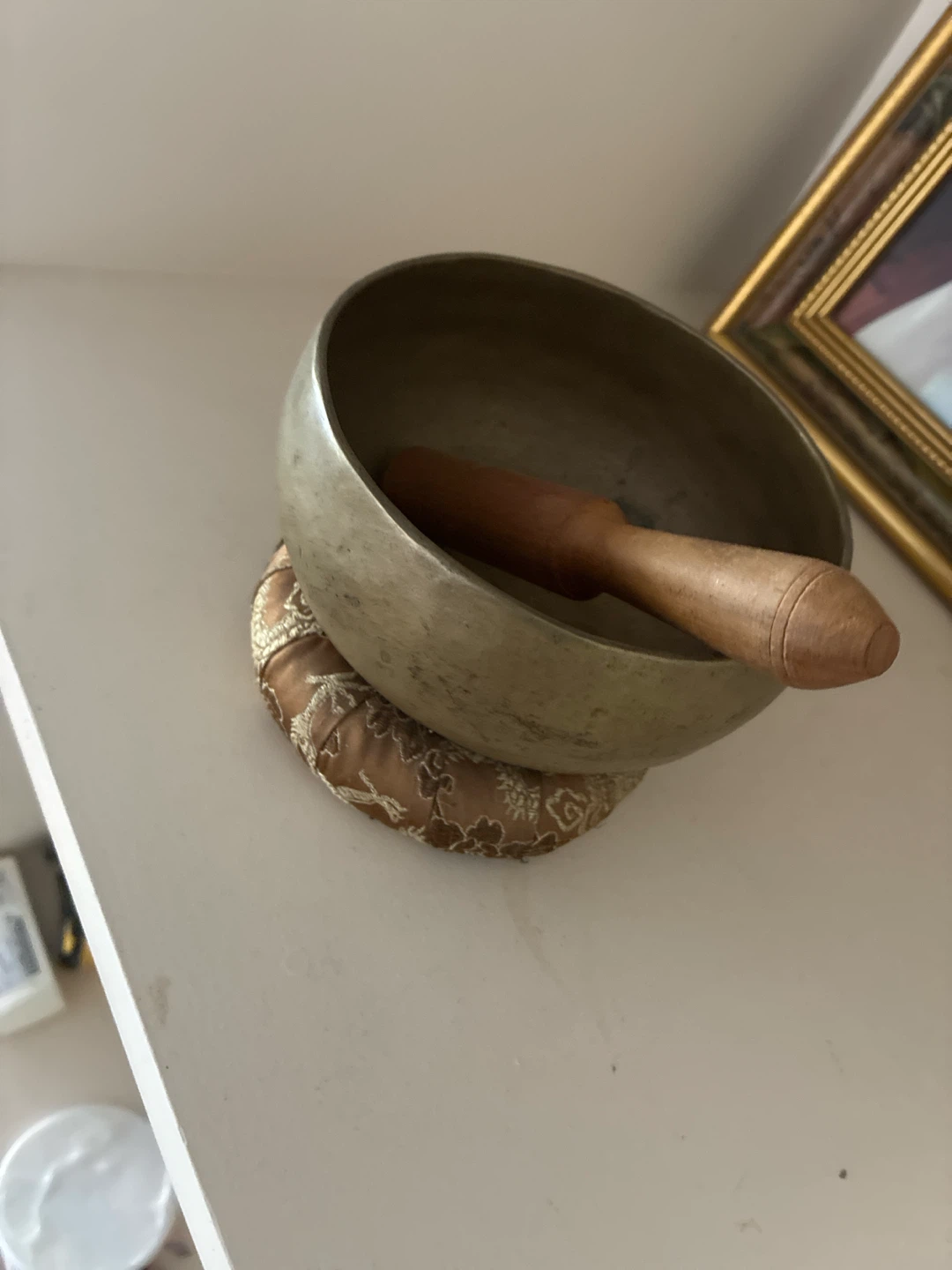 Metal Singing Bowl with Wooden Striker