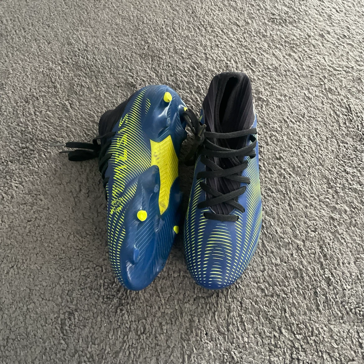 Adidas Nemeziz Soccer Cleats Blue and Yellow