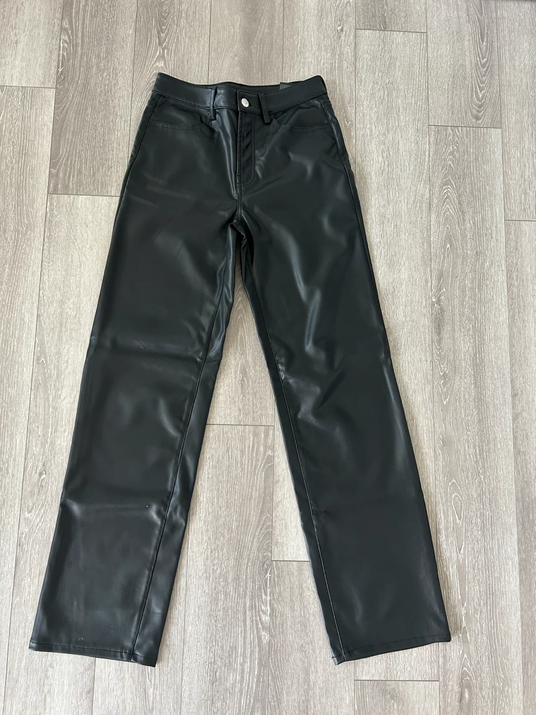H&M Divided Black Faux Leather Pants