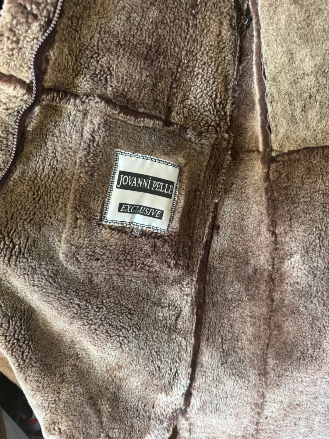 Long Brown Shearling Coat with Hood - photo 5