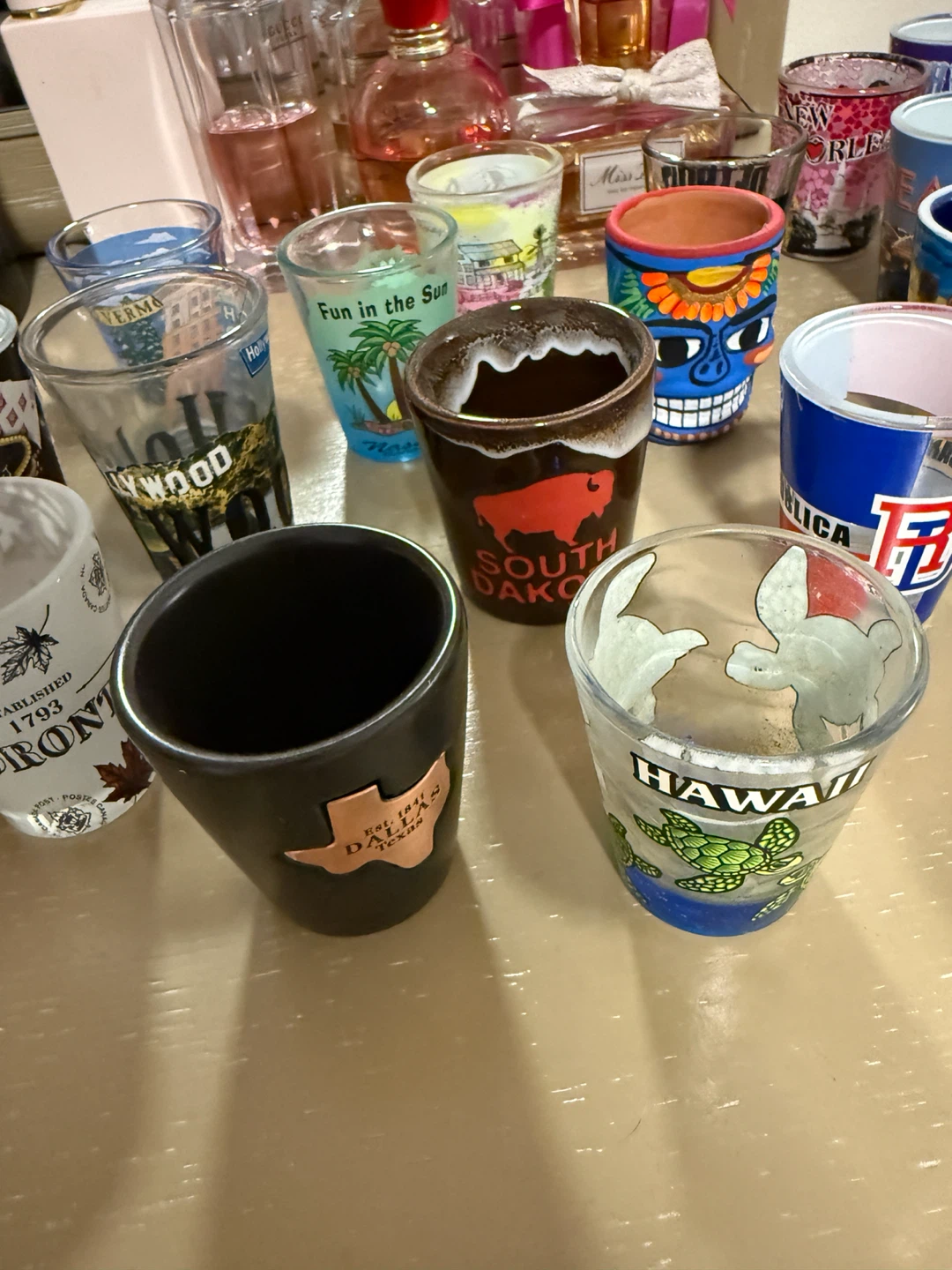 Collection of Assorted Souvenir Shot Glasses