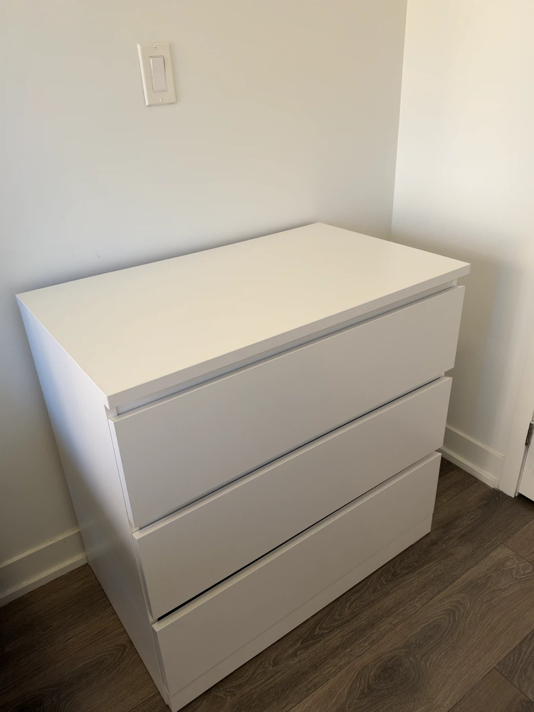 IKEA White 3-Drawer Chest - photo 2