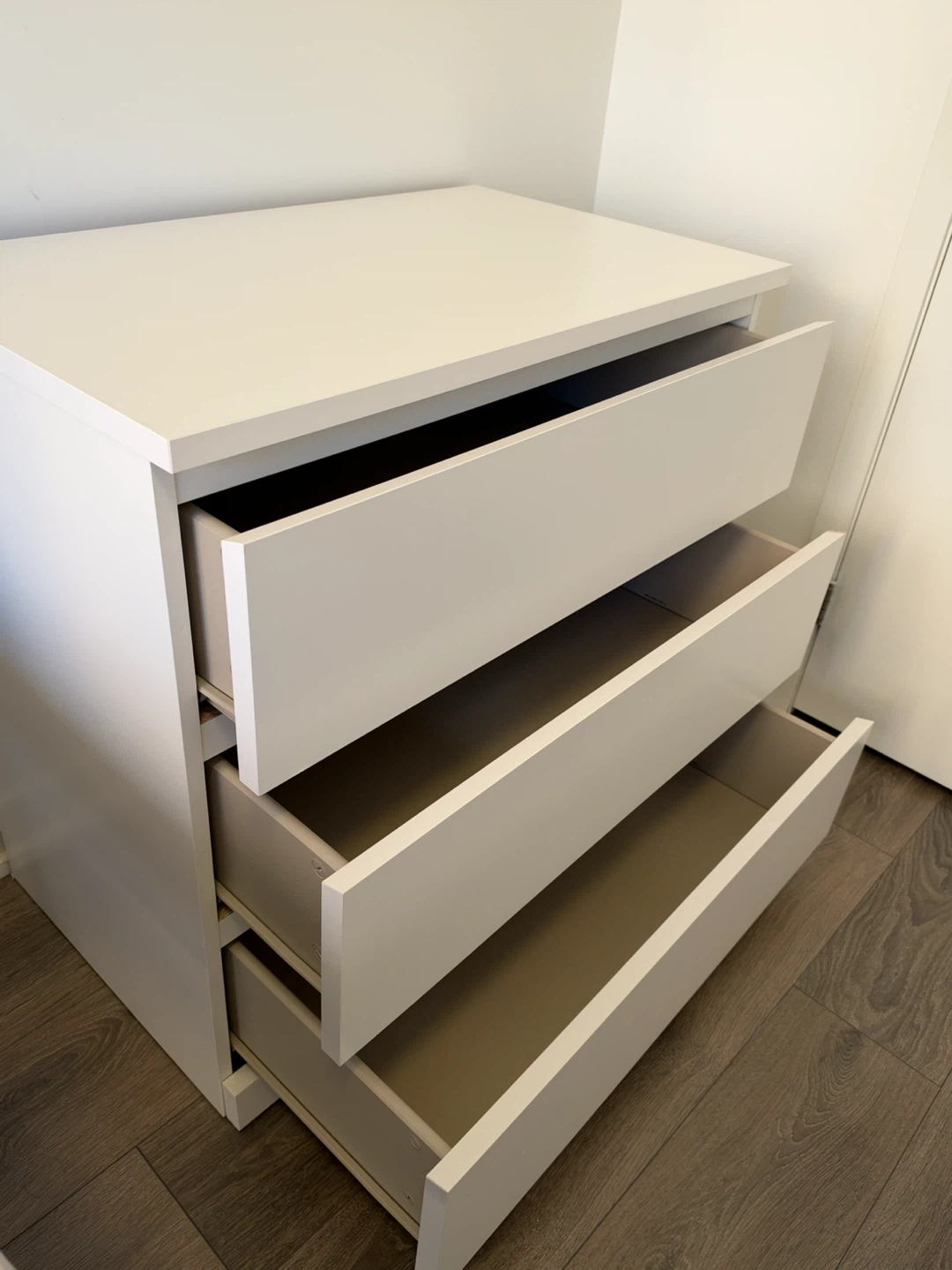 IKEA White 3-Drawer Chest - photo 3