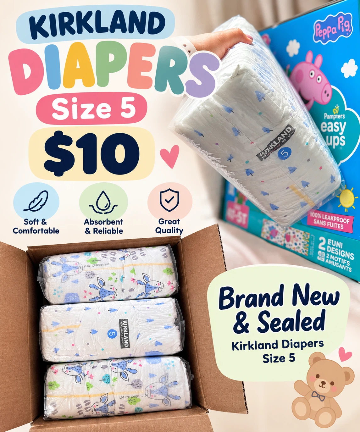 Kirkland Size 5 Diapers