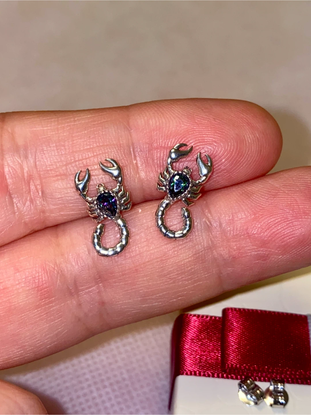 Sterling Silver Scorpion Stud Earrings - photo 3