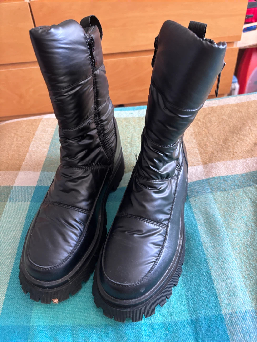 Black Quilted Boots
