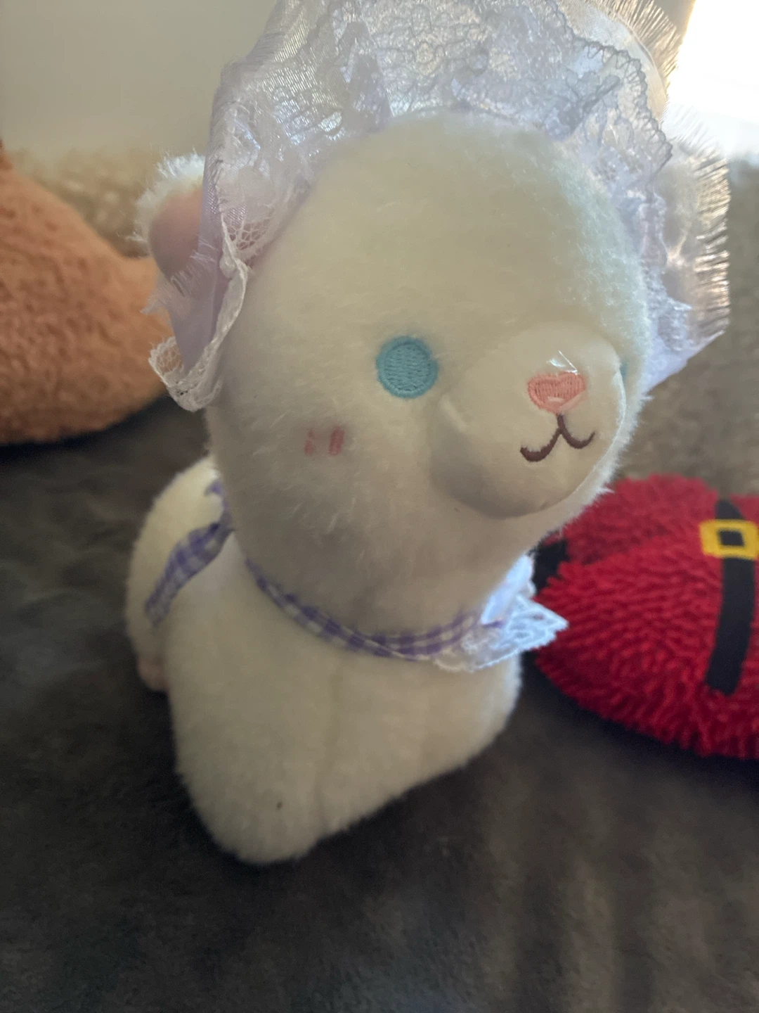 Amuse Alpacasso Plush with Lace Bonnet