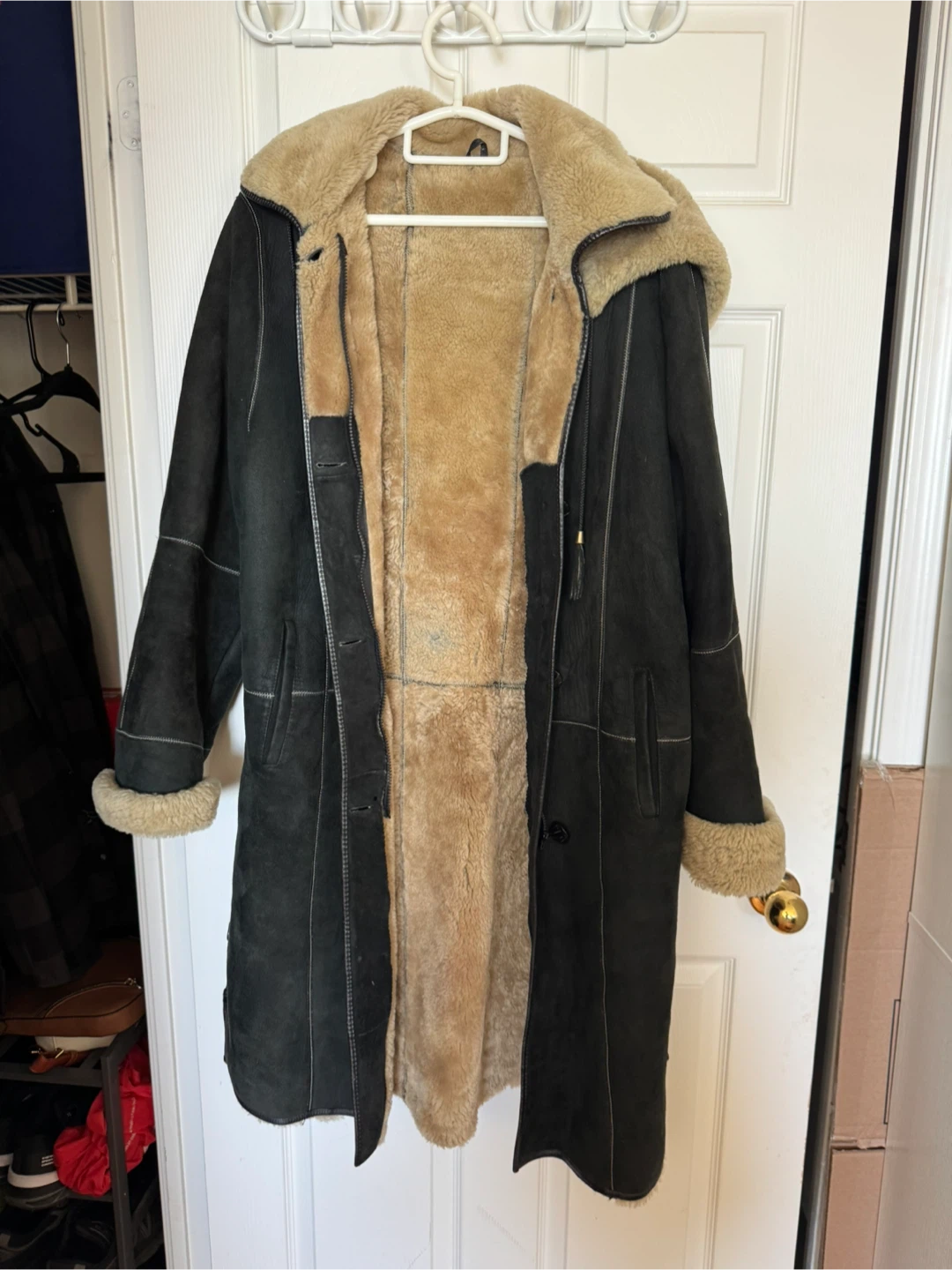 Let ong Shearling-Style Winter Coat with Hood - photo 4