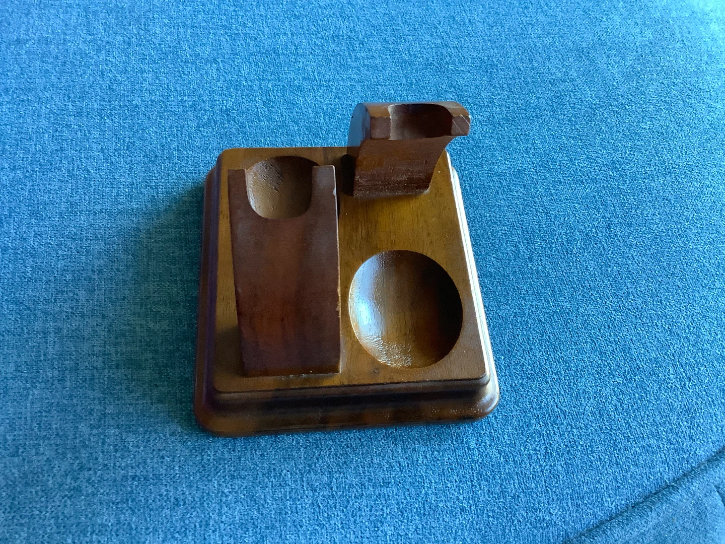 Vintage Fairfax Mahogany Wood Double Pipe Rest/Holder 🐞 - photo 2