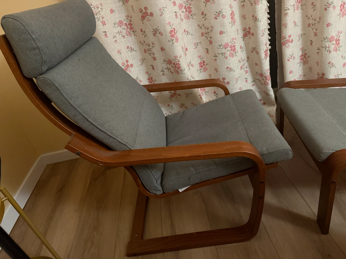 IKEA Poang Armchair with Footstool