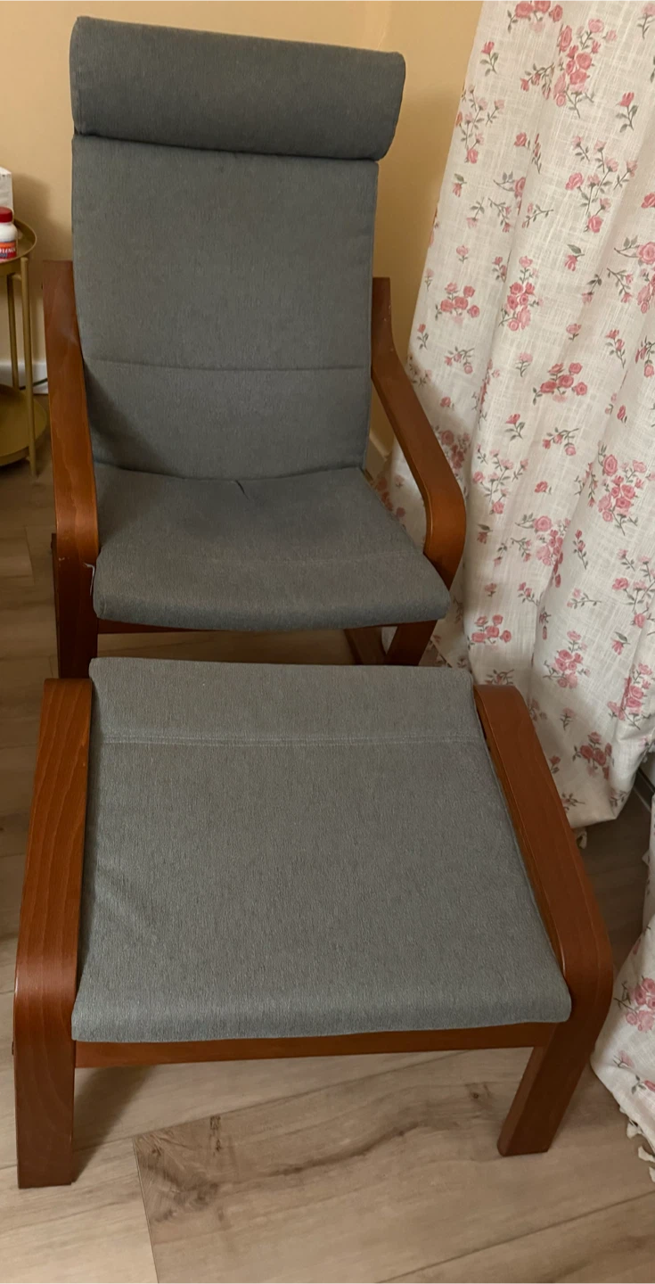 IKEA Poang Armchair with Footstool - photo 2