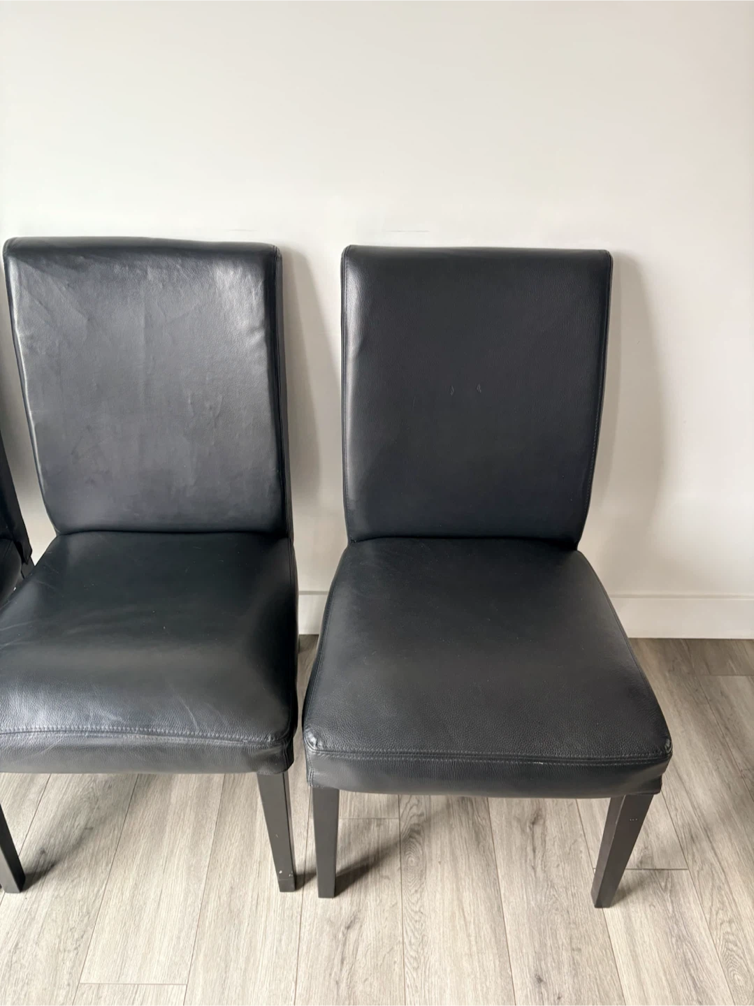 3 Leather Dining Chairs - photo 2