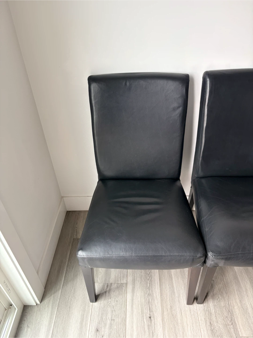 3 Leather Dining Chairs - photo 4