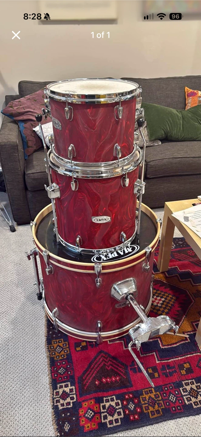 Mapex QR Drum Kit – 22 / 12 / 14 – Crimson Swirl