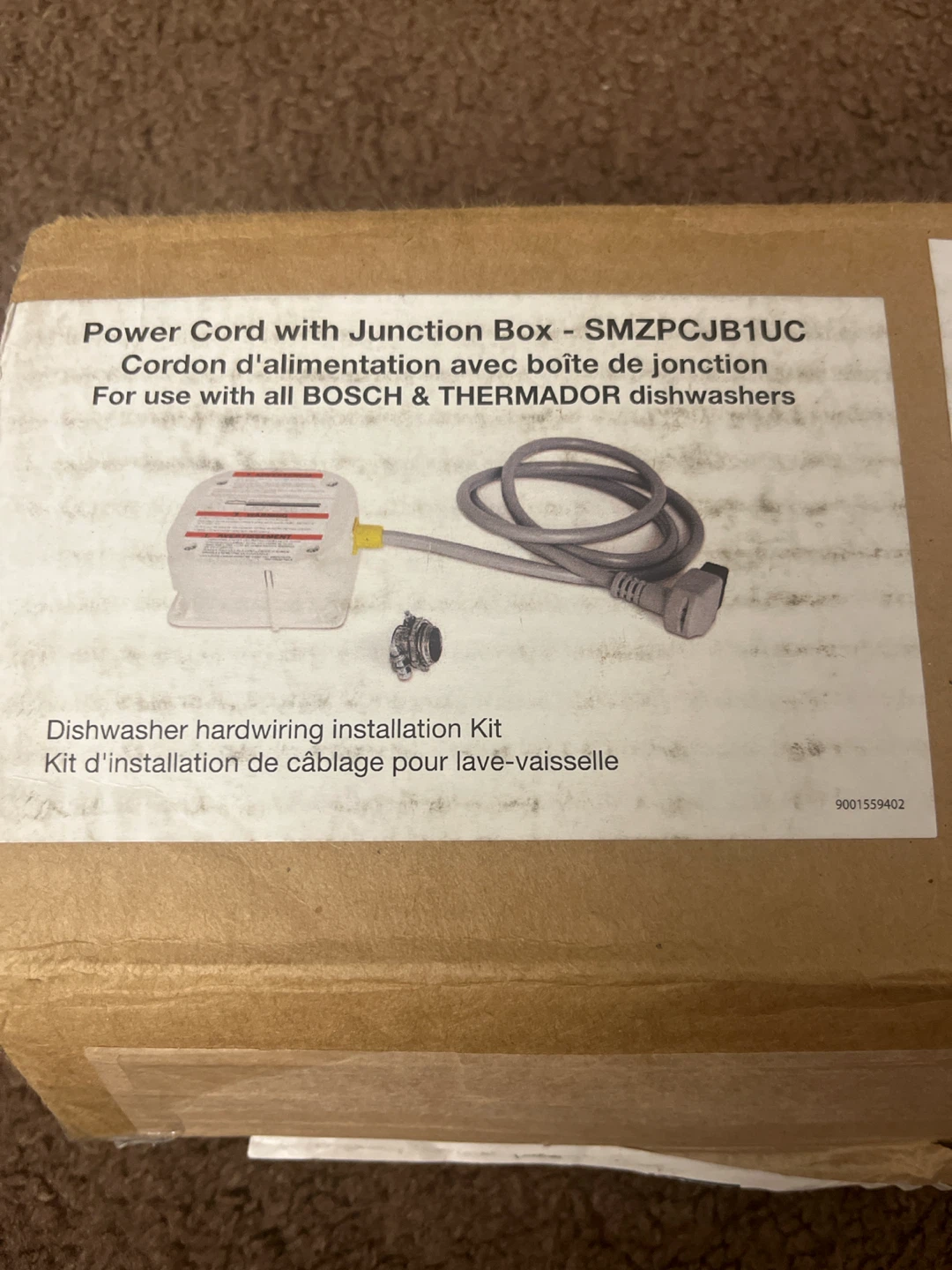 Bosch Thermador Dishwasher Power Cord & Junction Box