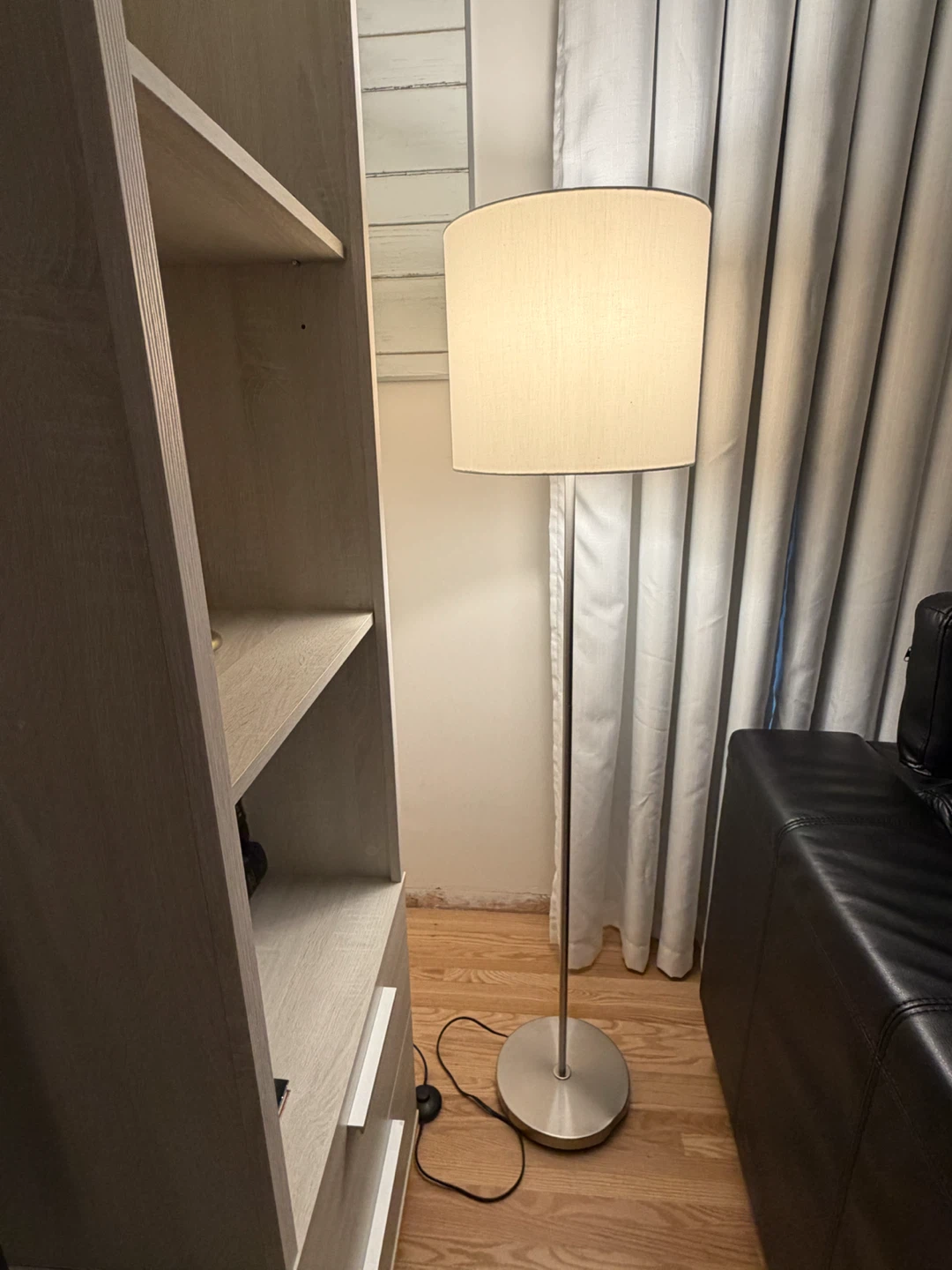 Modern Brushed Nickel Floor Lamp