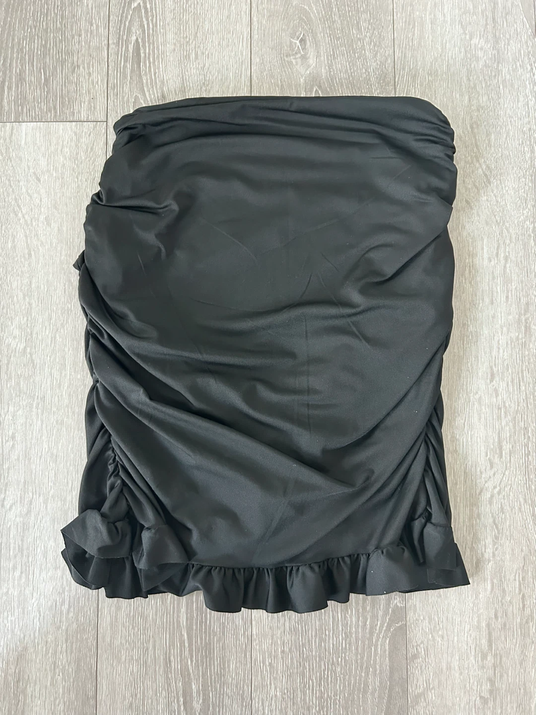 Shein Black Ruched Mini Skirt