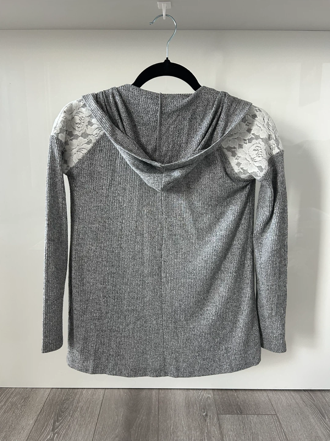 Abercrombie Kids Gray Lace Hooded Cardigan - photo 4
