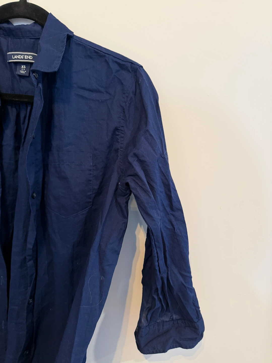 Lands' End Navy Button-Down Shirt - photo 3