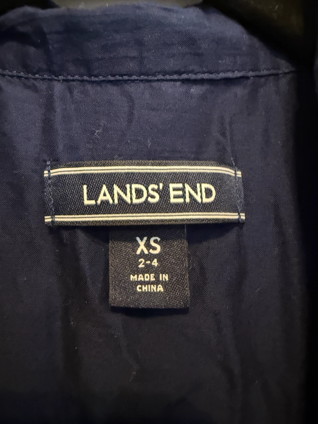 Lands' End Navy Button-Down Shirt - photo 5