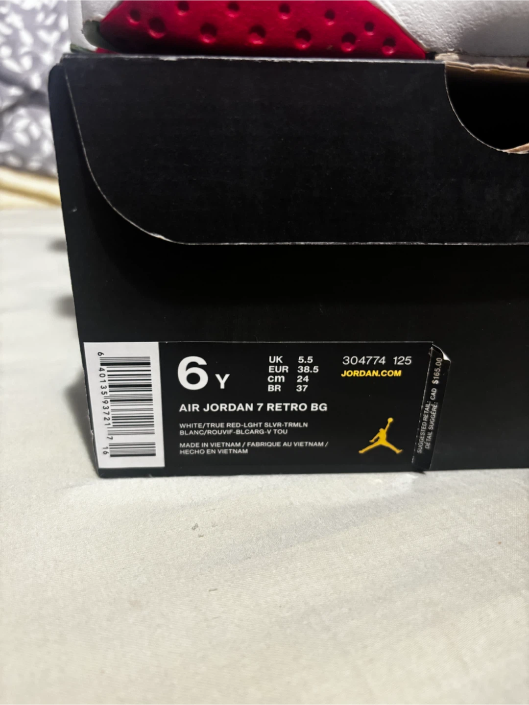 Air Jordan 7 Retro BG Hare 2.0 Size 6Y - photo 3