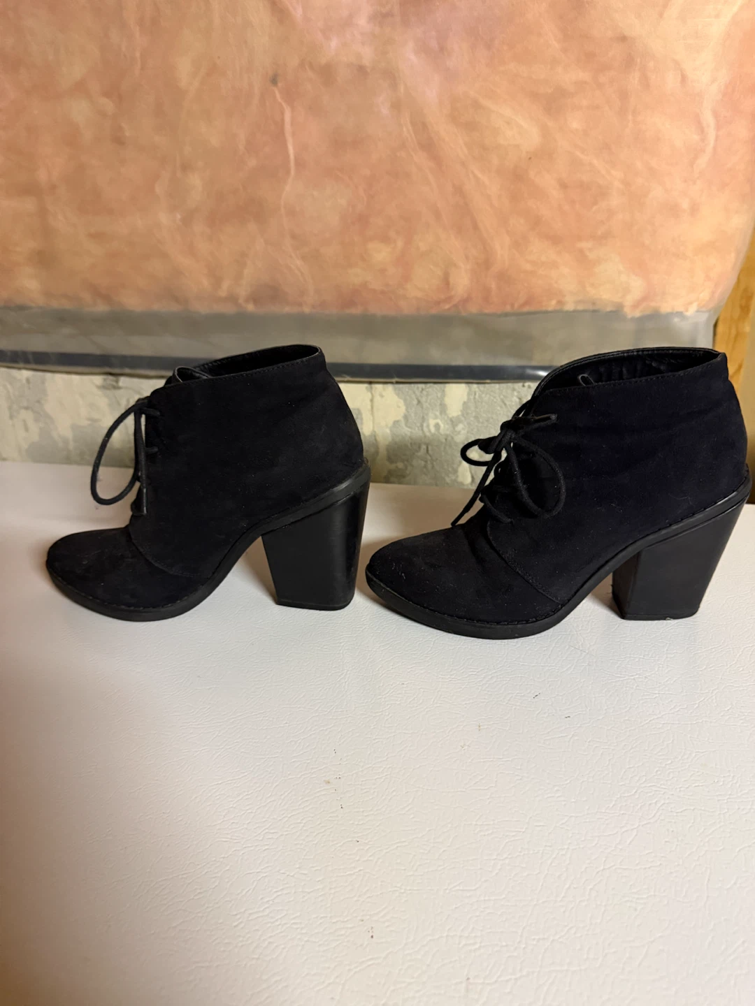 Steve Madden Black Lace-Up Heeled Ankle Boots - photo 2