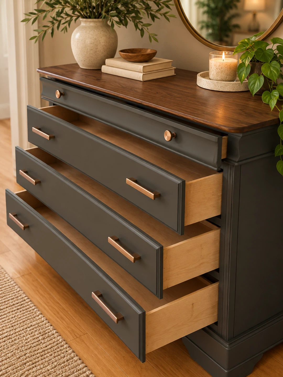 Beautifully Refinished Maple Dresser | Modern Organic Design - photo 4