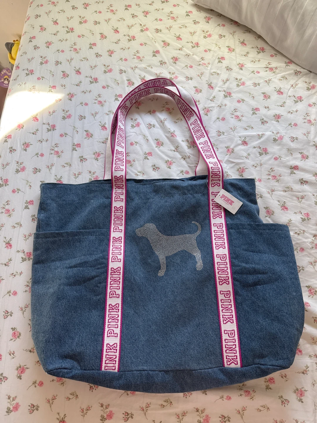 Victoria's Secret PINK Denim Tote Bag