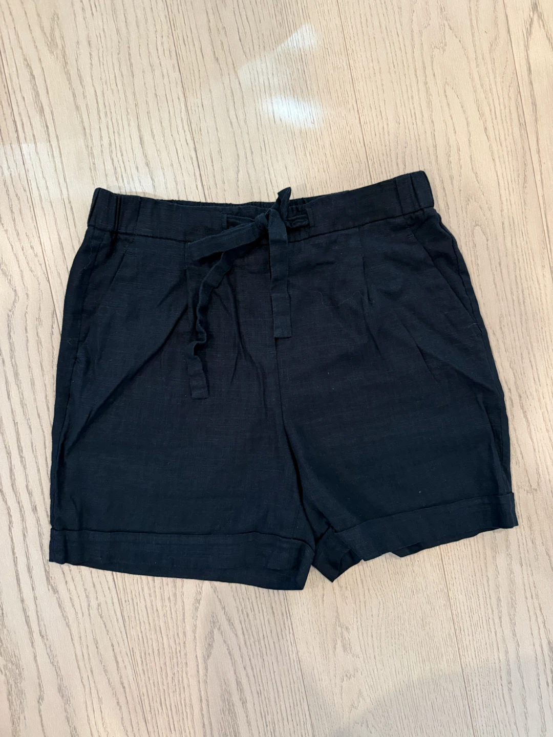 RW&CO. Black Linen Blend Shorts