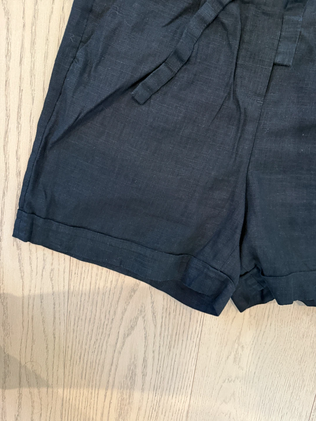 RW&CO. Black Linen Blend Shorts - photo 4