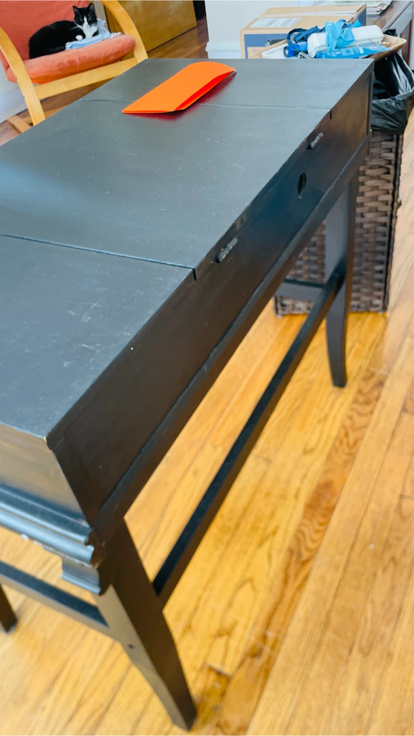 Black Wooden Vanity Desk - photo 5