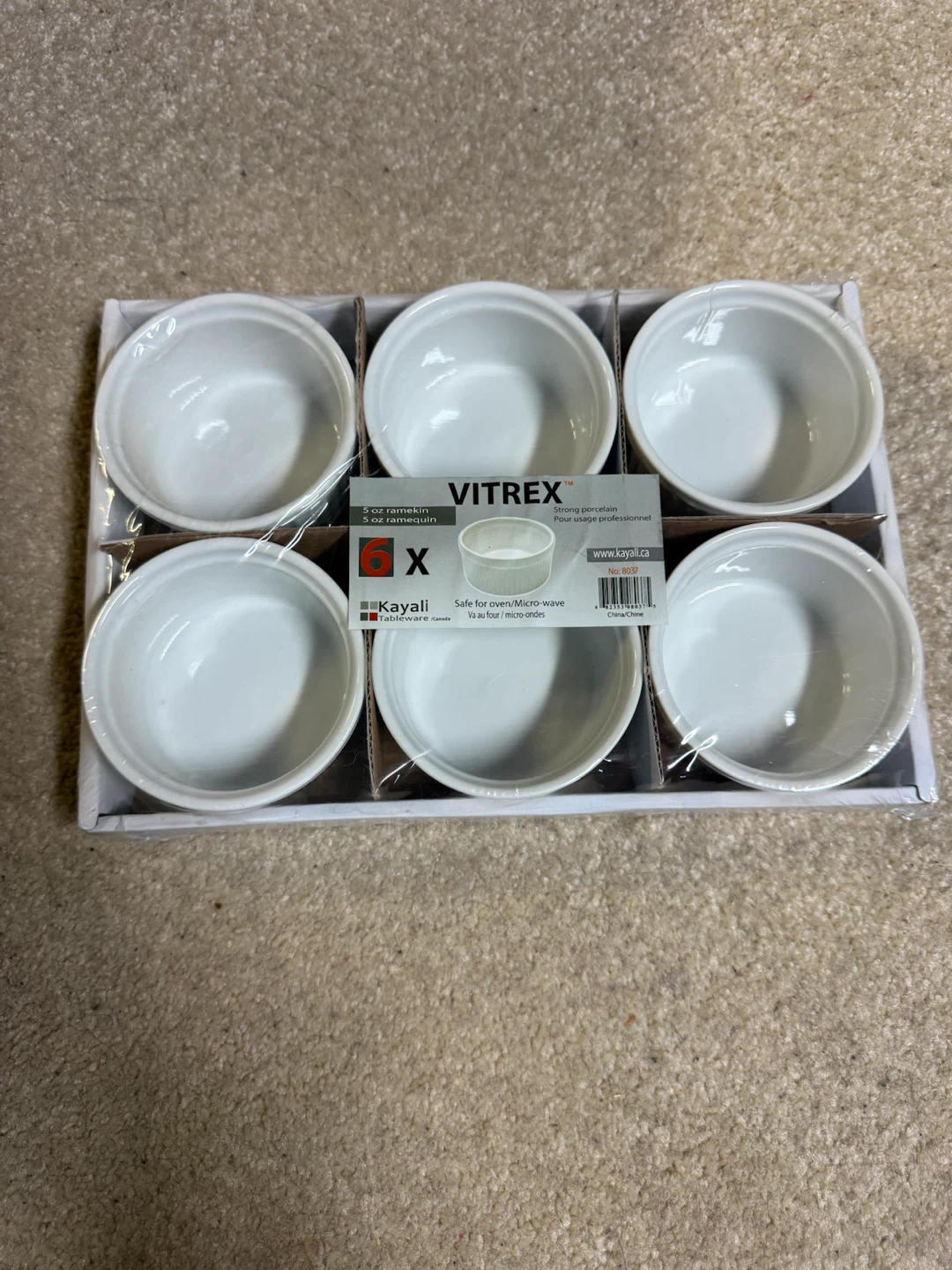 Kayali Vitrex 5 oz Porcelain Ramekins - Set of 6