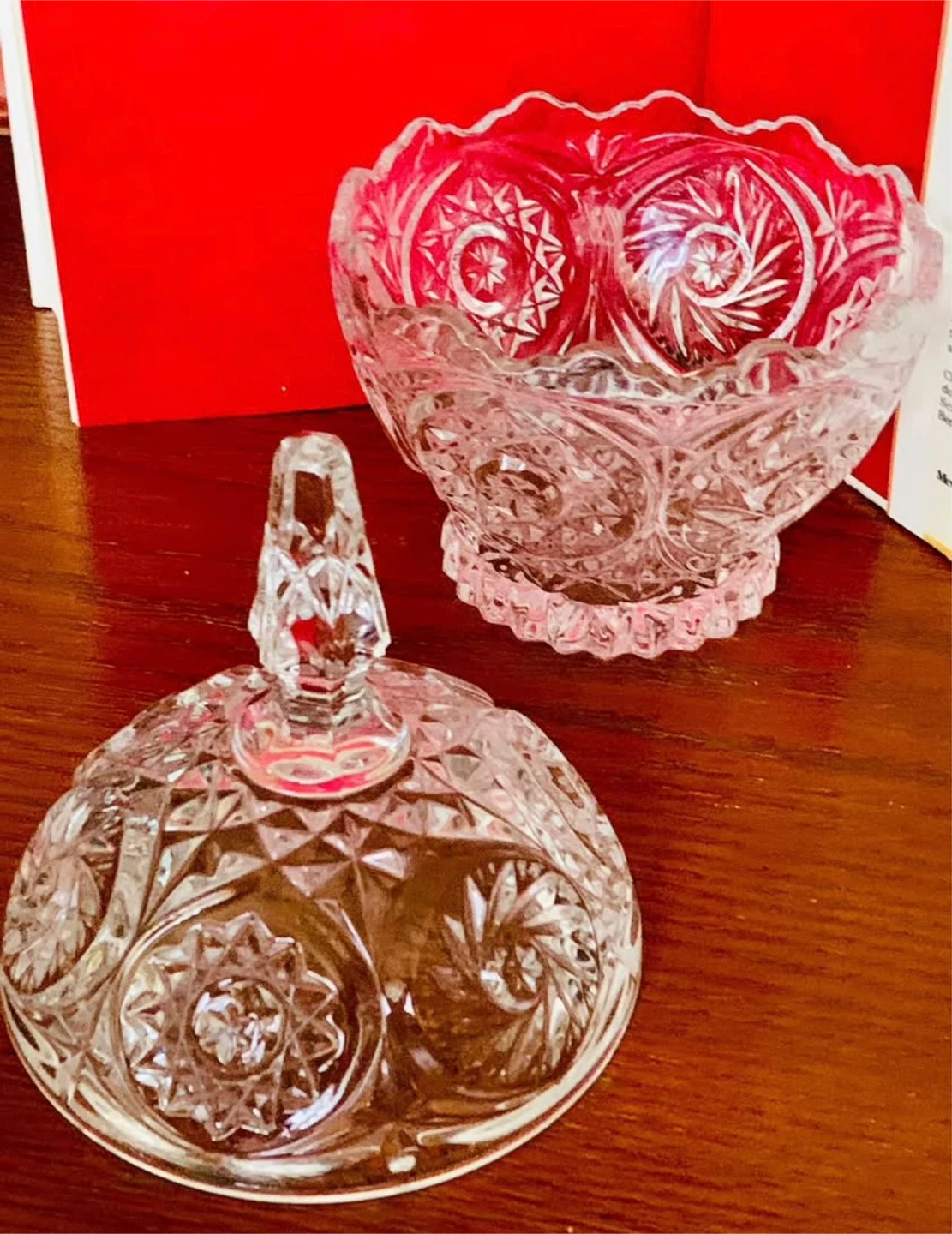 Vintage Crystal Covered Candy Dish - photo 2