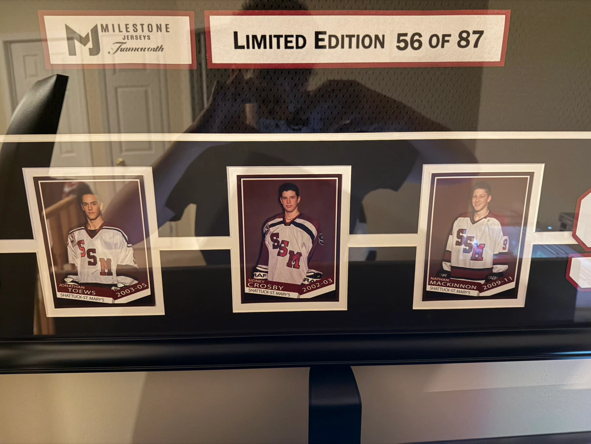 Shattuck-St. Mary's Triple Signed Milestone Jersey