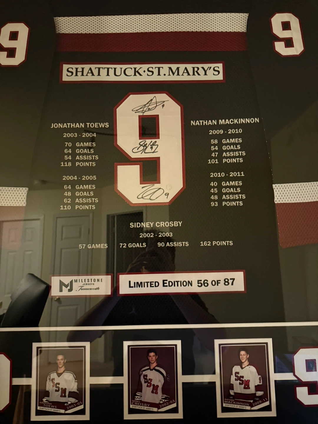 Shattuck-St. Mary's Triple Signed Milestone Jersey - photo 3