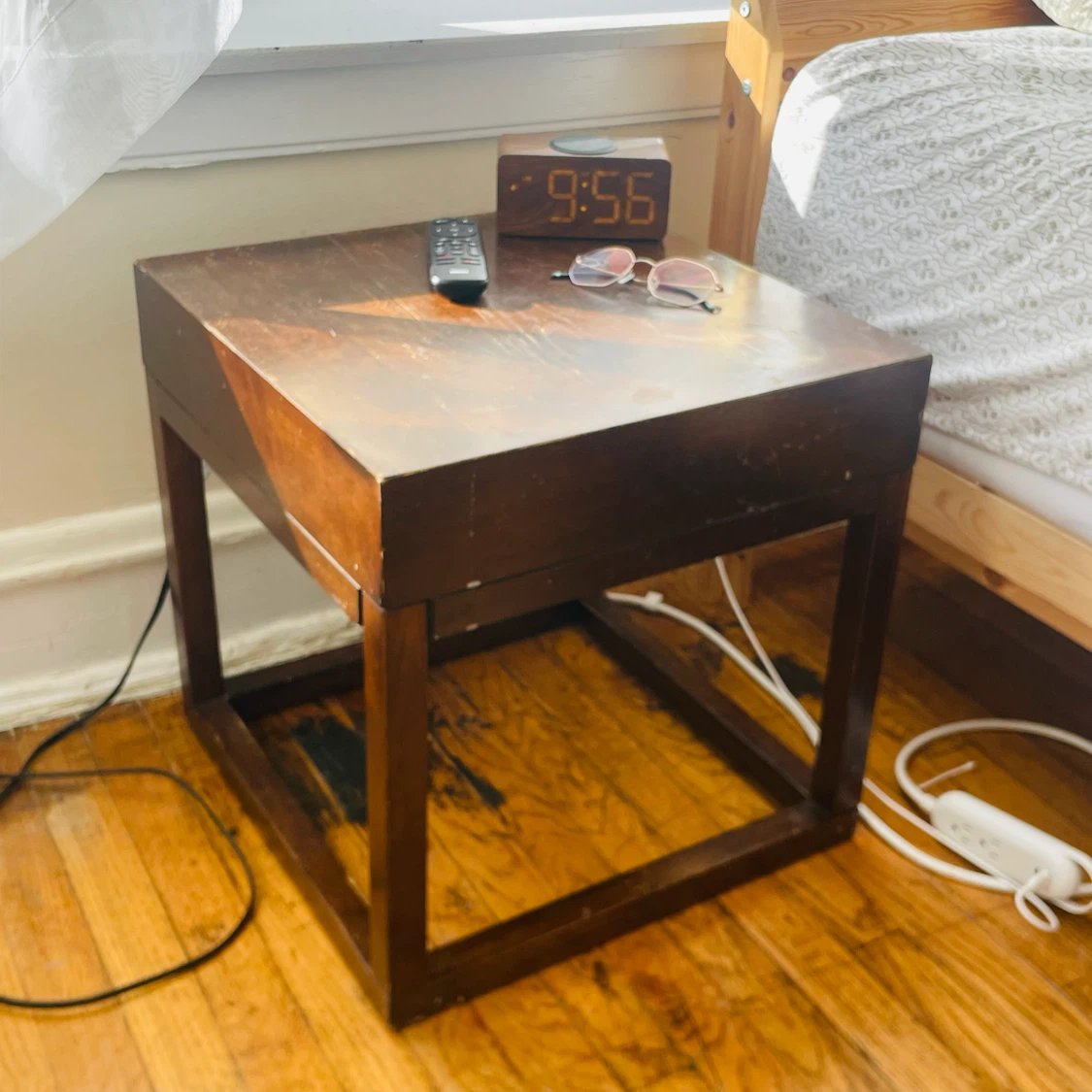 Dark Wood End Table