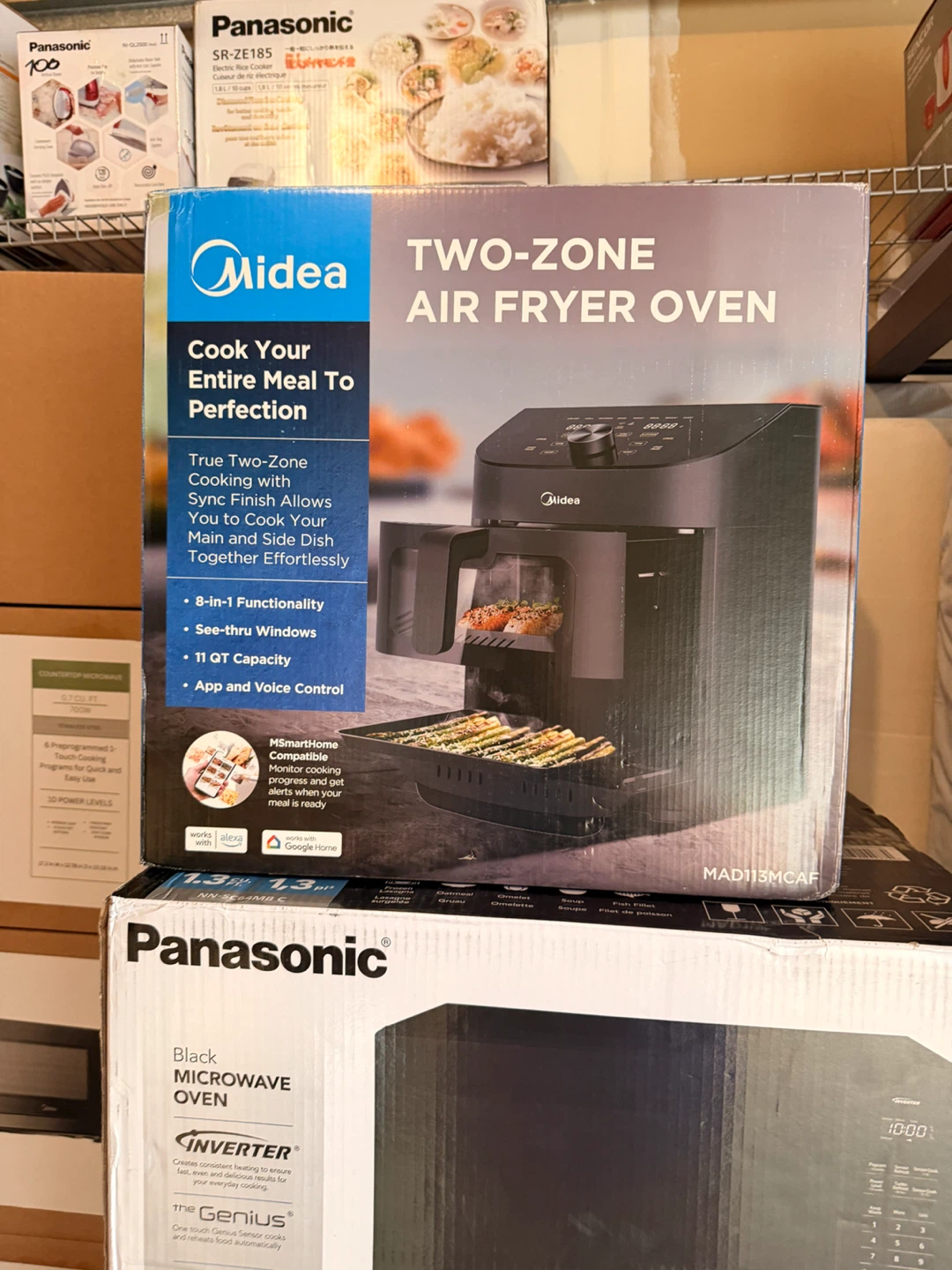 100$Midea Two-Zone Air Fryer Oven 11 QT