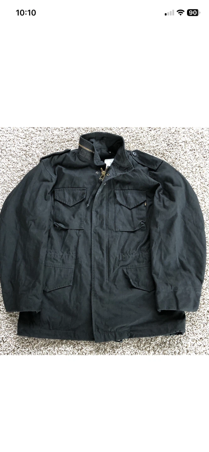 Alpha Industries M-65 Field Jacket Mens Small Regular Black