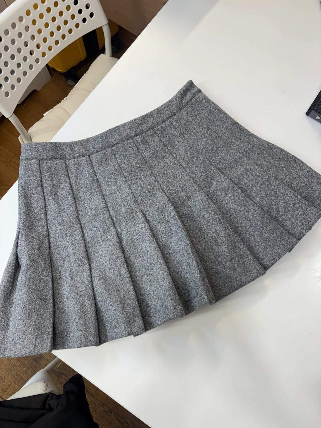 Grey Pleated Mini Skort Size L - photo 4