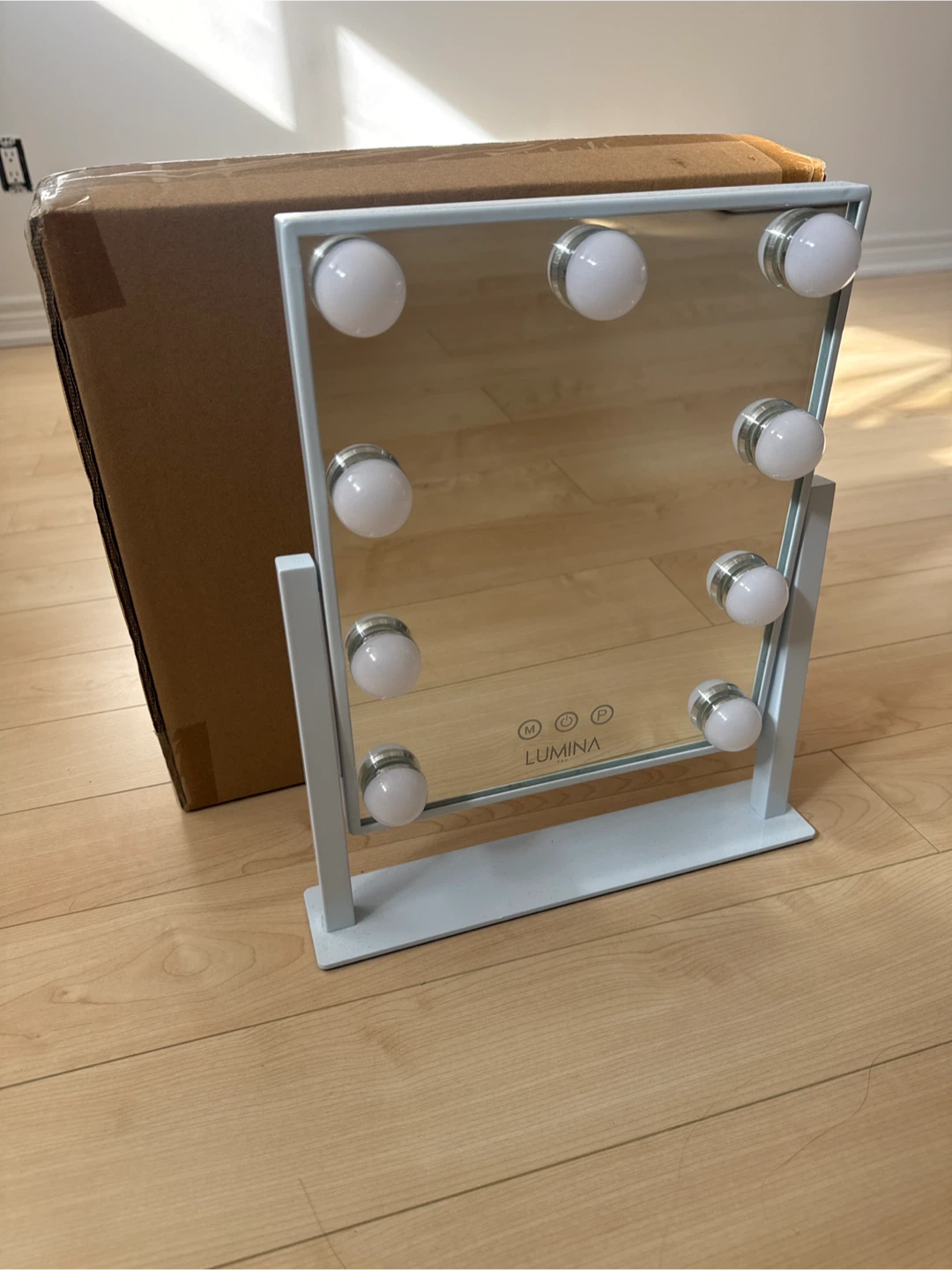 Desktop Vanity Mirror with Touch LED Lights