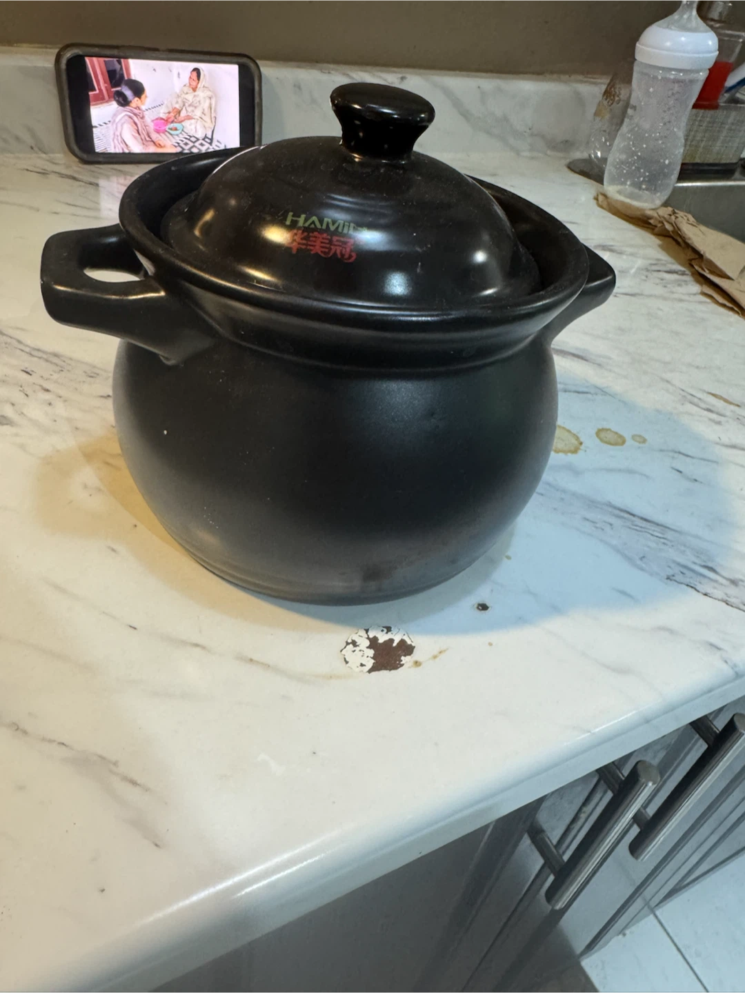 Hamil Black Ceramic Clay Pot
