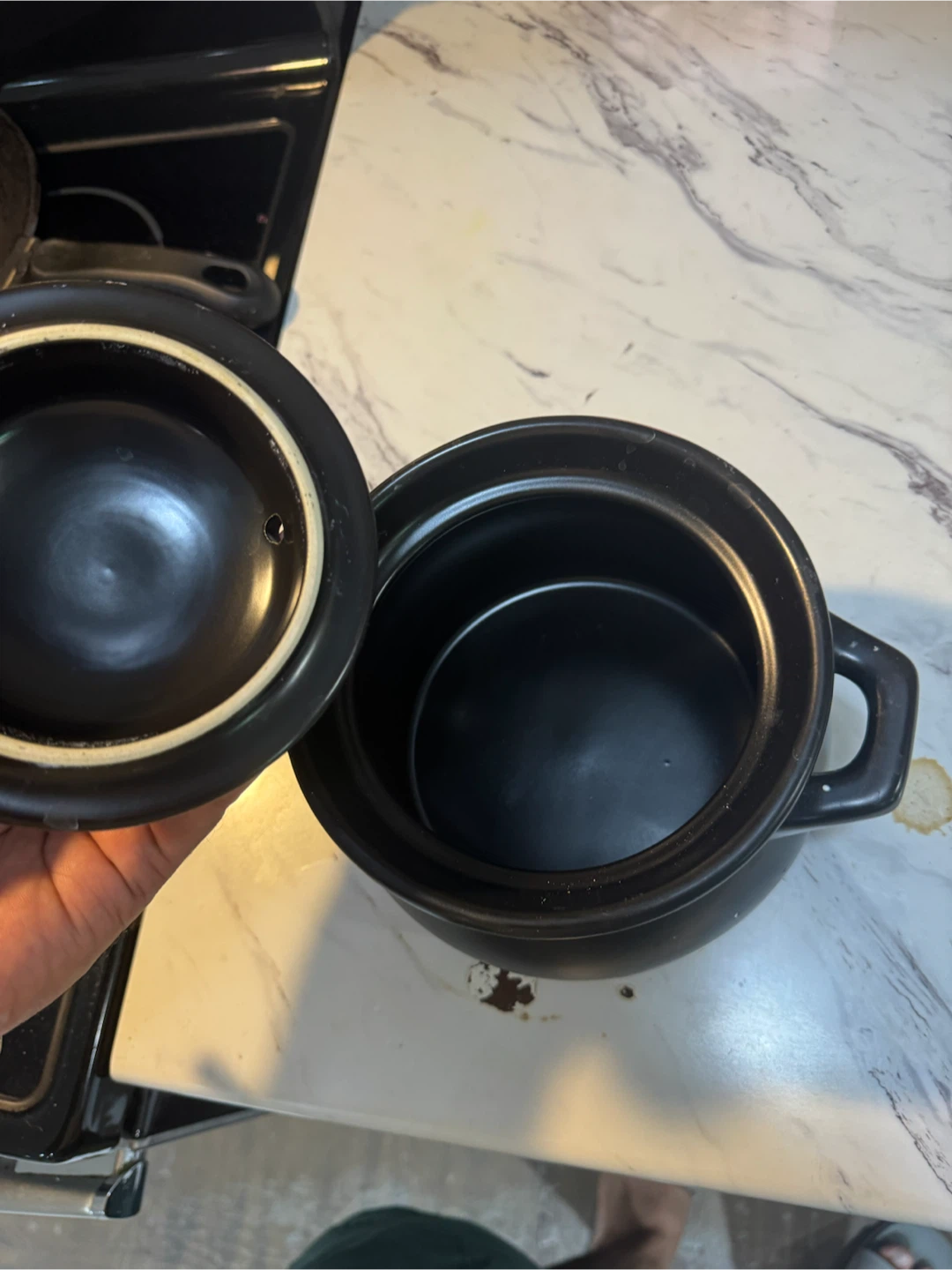 Hamil Black Ceramic Clay Pot - photo 2