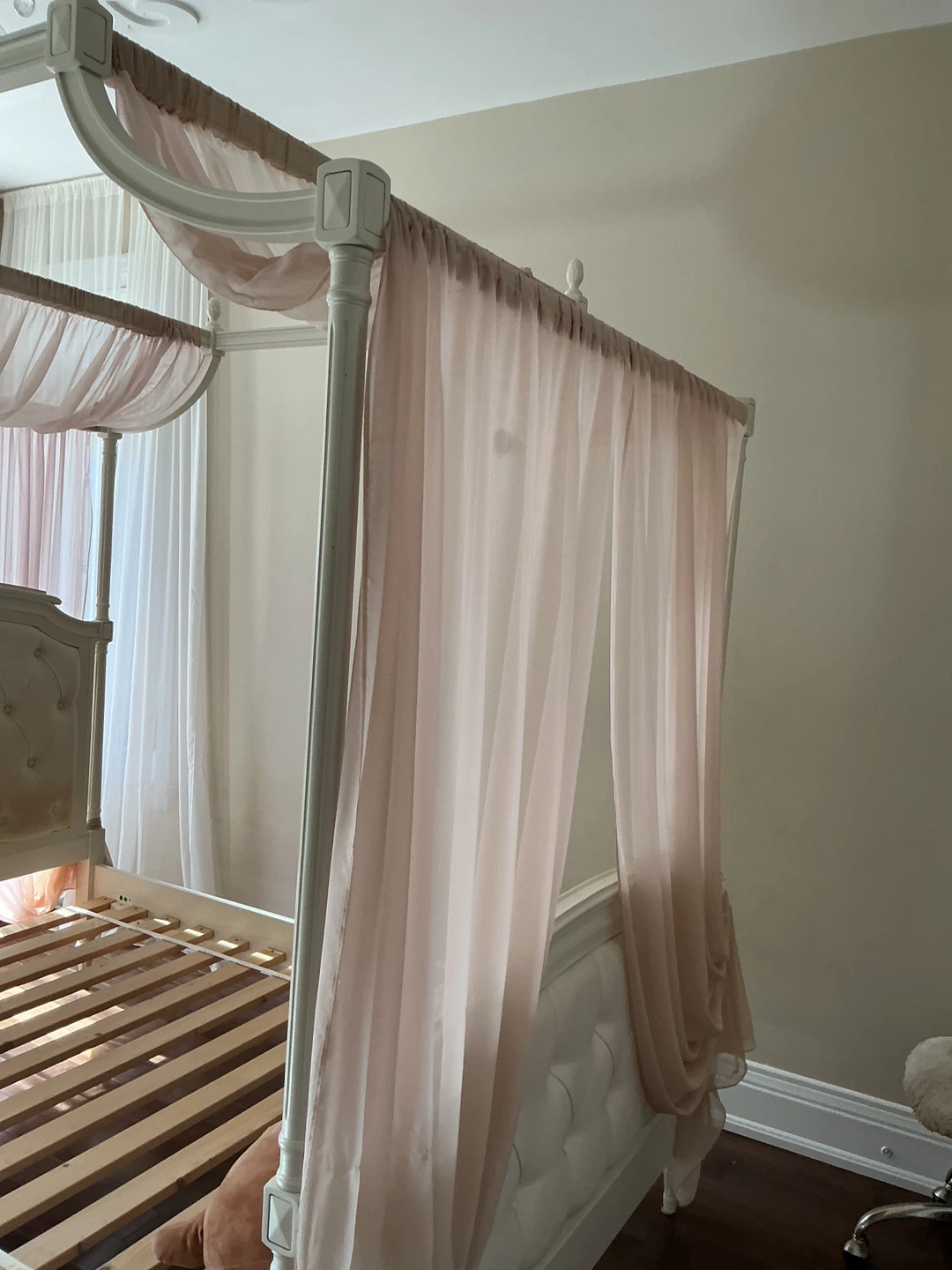 Cream Canopy Bed Frame - photo 2