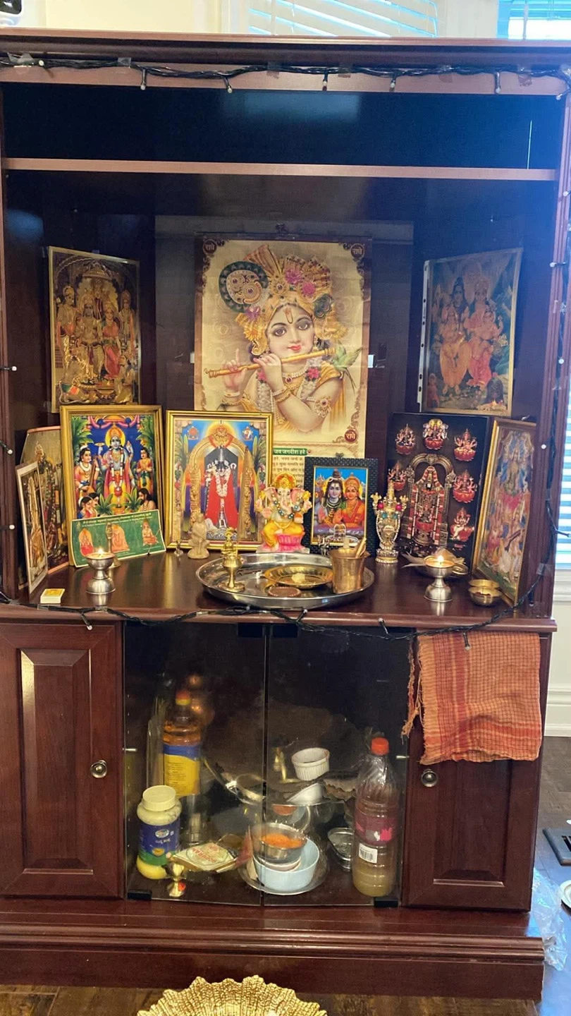 Wooden Pooja Mandir Cabinet