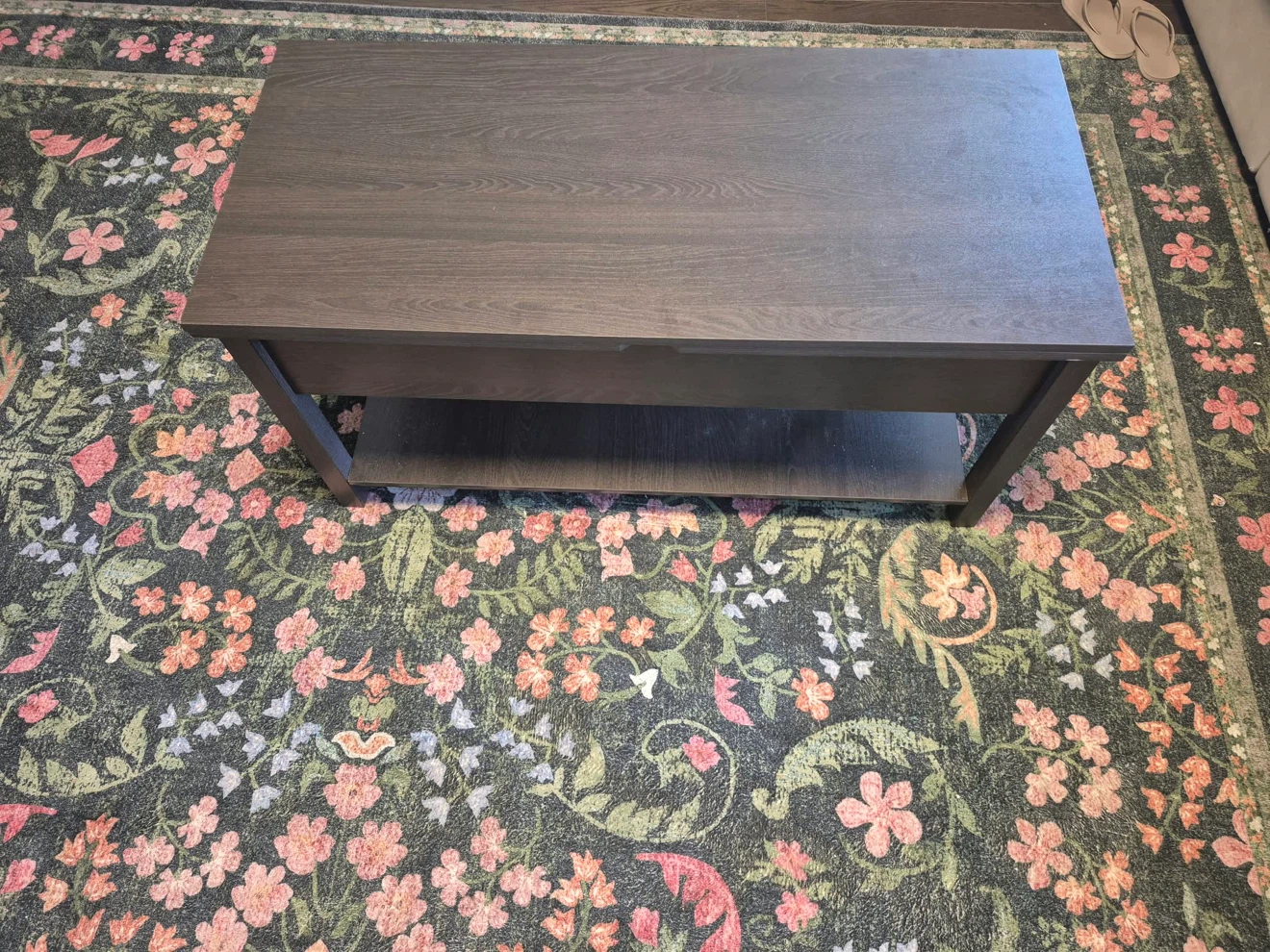 Dark Wood Lift-Top Coffee Table - photo 2