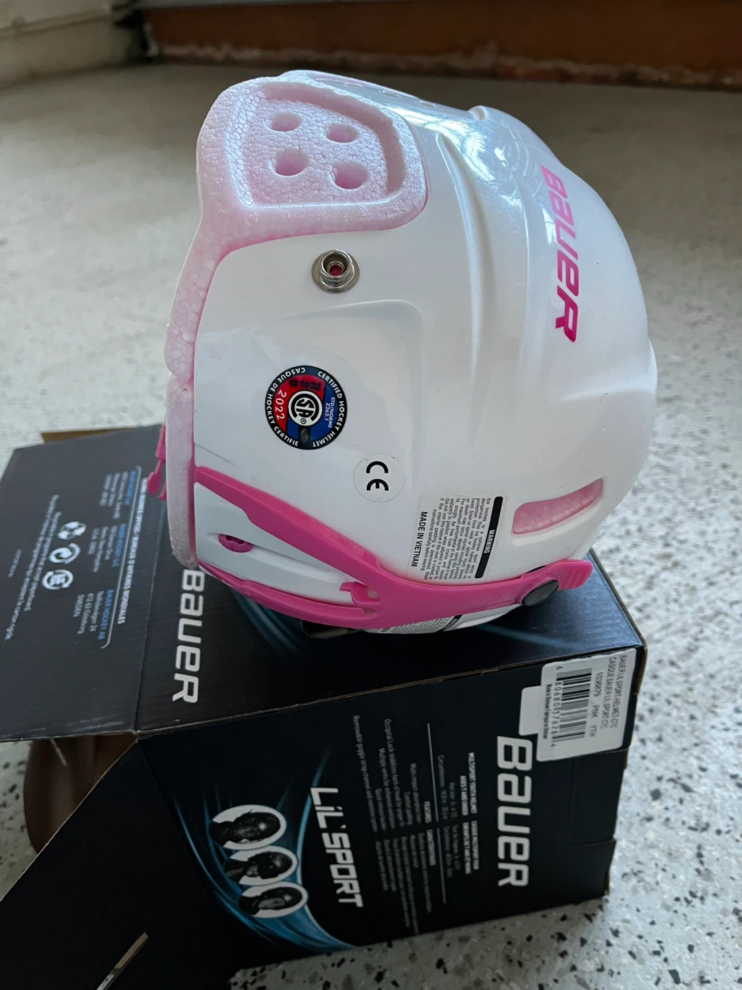 Bauer Lil Sport Youth Hockey Helmet - Pink - photo 3