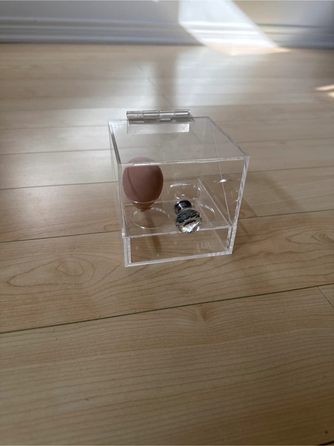 Cosmetics Acrylic Makeup Sponge Case