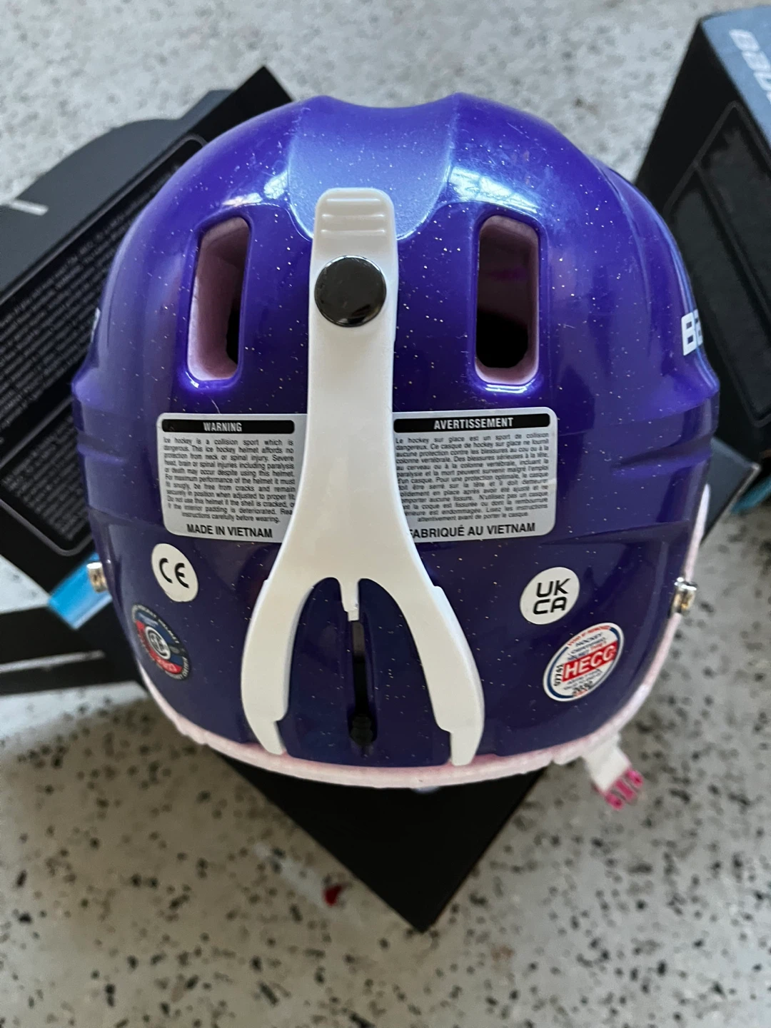 Bauer Lil' Sport Kids Hockey Helmet - Purple - photo 2